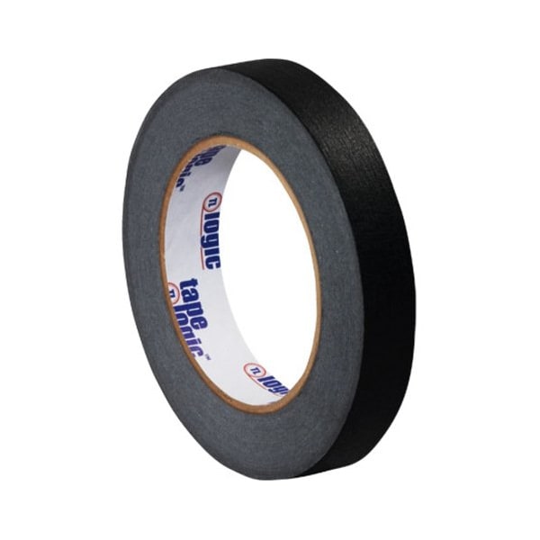 Tape Logic Masking Tape, 3/4x60 yd., Black, PK12, 3/4" W x 60 yds L, Black, 12 PK T93400312PKB - main